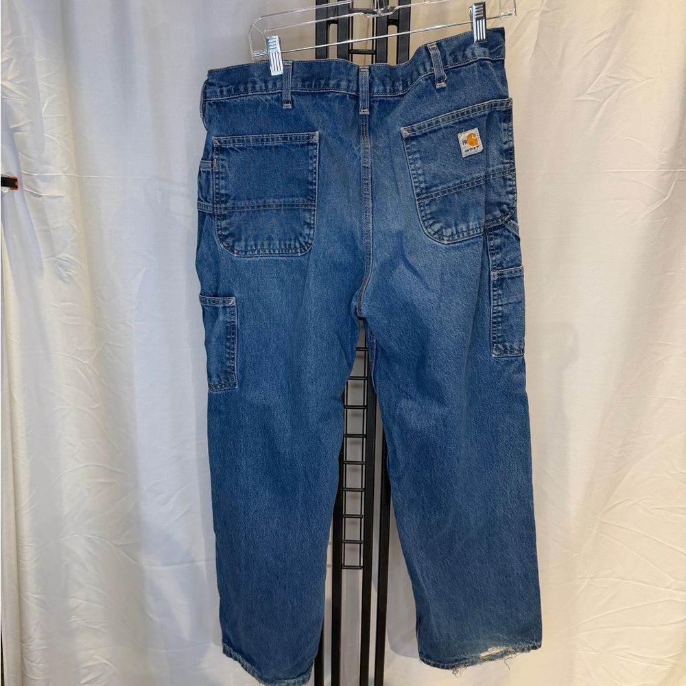 Carhartt Men's Relaxed Fit Blue Jeans - Picture 3 of 4